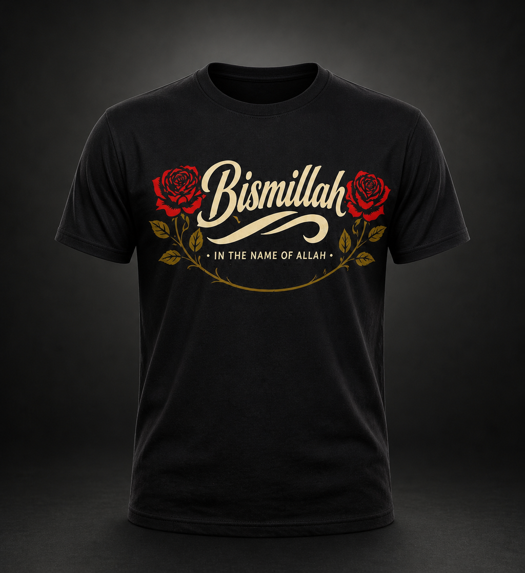 Bismillah Rose Tee - Righteous movement